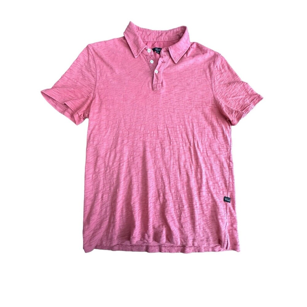 Rails Short Sleeve Polo Casual‎ Everyday Golf Heather Orange Medium Men’s #V2-1